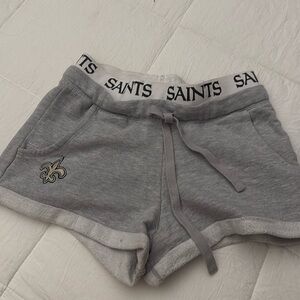 New Orleans Saints gray shorts